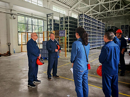 金沙澳门(中国)唯一官方网站股份公司党委书记廖廷君带队调研指导智能仓储项目建设工作